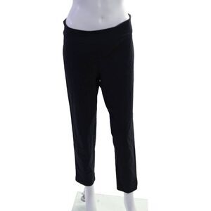 Fabrizio Gianni Womens Straight Leg Slide On Pants Solid Blue Size 12